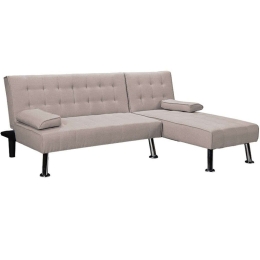 Καναπές - Κρεβάτι Γωνιακός Brisk 035-000070 200x146x75cm Brown Grey