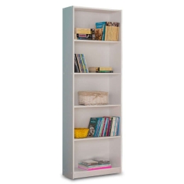 Βιβλιοθήκη Max Λευκή 58X23X170Cm 039-000015 Μελαμίνη