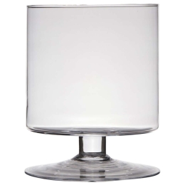 Βάζο Με Πόδι 04.18029 Φ19x24cm Γυάλινο Clear Γυαλί