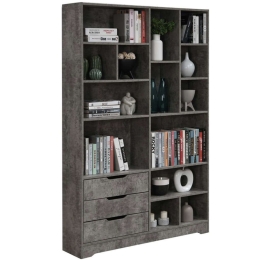 Βιβλιοθήκη Lucinda 049-000092 120x29,8x180,5cm Grey Oak