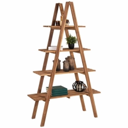 Βιβλιοθήκη Stam HM7895 120x33x180cm Teak Natural Ξύλο