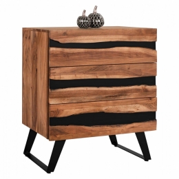 Συρταριέρα Alicia HM8361.11 Από Μασίφ Ξύλο Ακακίας 80x38x86cm Natural
