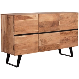 Μπουφές Alicia HM8475.21 148x44x88cm Natural Ξύλο,Μέταλλο