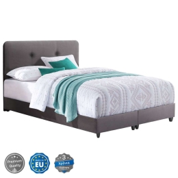 Κρεβάτι Dolores HM637.10 Για Στρώμα 150x200cm Βελούδινο Grey Διπλό Βελούδο