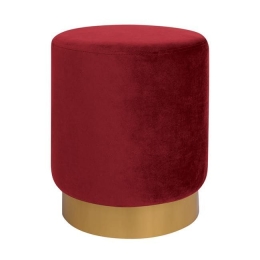 Σκαμπό Levy Red HM8408.06 Φ35x43Υ εκ. Βελούδο