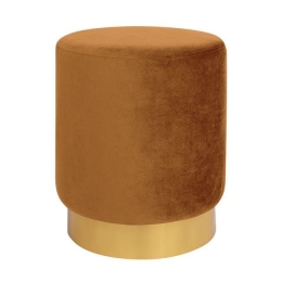 Σκαμπό Levy HM8408.09 Gold Φ35x43Υ εκ. Βελούδο