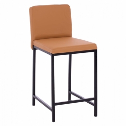 Σκαμπό Bar HM5801 40x46x86cm Taba-Black Μέταλλο,Τεχνόδερμα