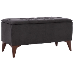 Σκαμπό-Μπαούλο HM9261.01 91x42x43cm Grey-Brown
