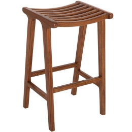 Σκαμπό Bar Bundy HM6130 45x40x75cm Walnut Ξύλο