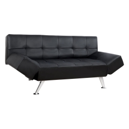 Καναπές Κρεβάτι Thom  Hm3001.02 Μαύρο 189x93x82cm Τεχνόδερμα