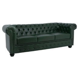 Καναπές Τριθέσιος HM3009.08 Τύπου Chesterfield 208x90x73cm Pine Τεχνόδερμα