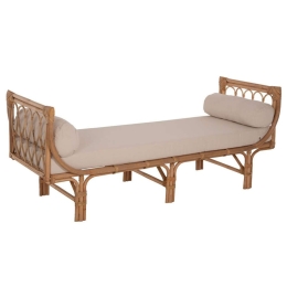 Καναπές Charmella HM9659 Διθέσιος 187x69x76cm Με Μαξιλάρια Natural-Beige Διθέσιος