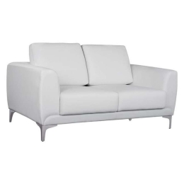 Καναπές Διθέσιος Kenzie HM3121.22 White Pu Ξύλο,Ύφασμα