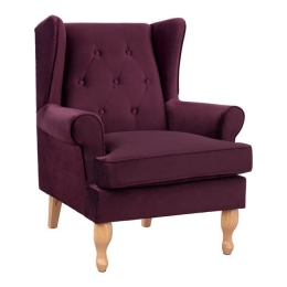 Πολυθρόνα Μπερζέρα Purple Brandon 81Χ83Χ101Υ εκ.HM3073.15 Βελούδο