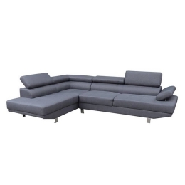 Καναπές Γωνία Αριστερή HM3085.10L Grey 266x212x87 εκ. Ύφασμα