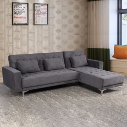 Καναπές Γωνία Αναστρέψιμος Eliza HM3145.02 Dark Grey 244Χ162Χ84Υ εκ. Ύφασμα