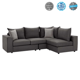 Καναπές Γωνία Monza HM3256.01 Πολυμορφικός 265x195x98cm Αλέκιαστο Ύφασμα Grey Ύφασμα