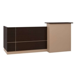 Γραφείο Υποδοχής HM2068.01 240X82cm Wenge-Beige