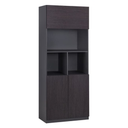 Βιβλιοθήκη Γραφείου Επαγγελματική Grey-Wenge Rosewood HM2089 80Χ40Χ200Υ εκ.