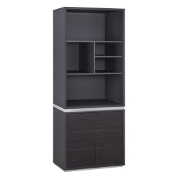 Βιβλιοθήκη Γραφείου Επαγγελματική Grey-Wenge Rosewood HM2090 81,5Χ40Χ200Υ εκ.