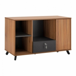 Ντουλάπι Γραφείου Supreme HM2375 120X40X68cm Honey Oak - Grey