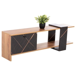 Έπιπλο Τηλεόρασης Henriette HM8900.12 120x25x37cm Sonoma-Black Μελαμίνη