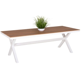 Τραπέζι Κήπου Tawnee HM6039.02 219,5x89,5x73cm White-Natural