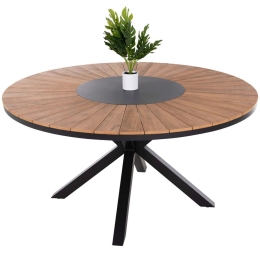 Τραπέζι Κήπου Moril HM6042.01 Φ150cm Anthracite-Natural