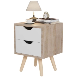 Κομοδίνο Dinkl HM2472.04 29,7x29,7x45cm Sonoma-White