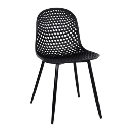 Καρέκλα Milana HM8512.02 Black 47X58X84Υ εκ. Σετ 4τμχ Πολυπροπυλένιο
