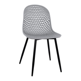 Καρέκλα Milana HM8512.10 Grey 45X51X84Υ εκ. Σετ 4τμχ Πολυπροπυλένιο