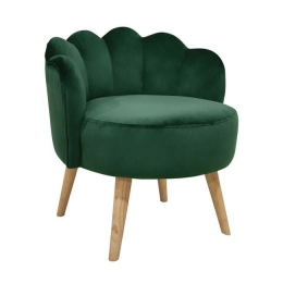 Σκαμπό Elise HM8628.03 Dark Green 55x53x61Υ εκ. Βελούδο, Ξύλο