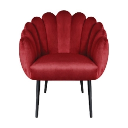 Πολυθρόνα Vivien HM8631.06 Red 67x64x77Y εκ. Βελούδο, Μέταλλο