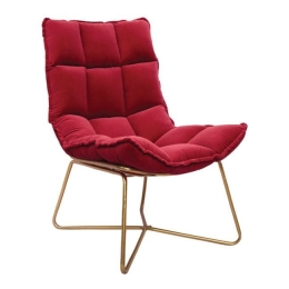 Πολυθρόνα Dejana HM8632.06 Red 89x62x89Y εκ. Βελούδο, Μέταλλο