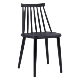 Καρέκλα Vanessa HM8052.12 43x46,5x82cm Black Σετ 4τμχ Μέταλλο,Πολυπροπυλένιο