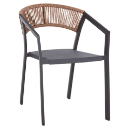 Πολυθρόνα HM5891.21 56,5x61x81,5cm Anthracite-Beige
