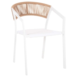 Πολυθρόνα HM5891.22 57x63x82cm White-Beige