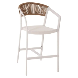 Σκαμπό HM5892.32 Μεσαίου Ύψους 57x57x99,5cm White