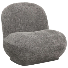 Πολυθρόνα Beany HM9591.01 85x82x77cm Με Μπουκλέ Ύφασμα Grey Ύφασμα