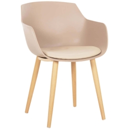 Καρέκλα Lucie HM8242.11 56x55,5x80cm Cappuccino Μέταλλο,Πολυπροπυλένιο