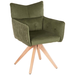 Πολυθρόνα Quill HM9843.05 61x57,5x91cm Green Ξύλο,Ύφασμα