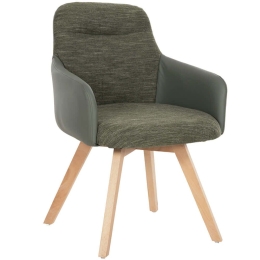 Πολυθρόνα Dew HM9848.05 56,5x62x81,5cm Green Ύφασμα,PU