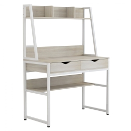 Γραφείο Με Βιβλιοθήκη HM2390.13 100x48x139cm Sonama-White