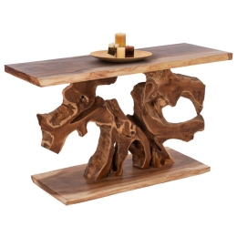 Κονσόλα HM9357 150x40x80cm Από Μασίφ Ξύλο Τeak Natural Ξύλο