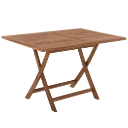 Τραπέζι Τραπεζαρίας Kendall HM9542 Πτυσσόμενο 120x80x75cm Από Ξύλο Teak Natural