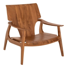 Πολυθρόνα HM9551 80x82x76cm Από Μασίφ Ξύλο Teak Natural Ξύλο