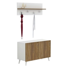 Έπιπλο Εισόδου Delphine HM8876.11 80x31,3x41,5cm Natural-White Μελαμίνη