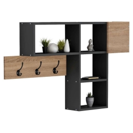 Κρεμάστρα Εισόδου Με Ράφια Harlan HM8973.11 99,5x15x61cm Sonoma-Grey Μελαμίνη