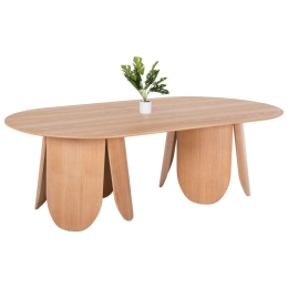 Τραπέζι Οβάλ Denty HM9611.01 240x120x75cm Natural-Oak Mdf