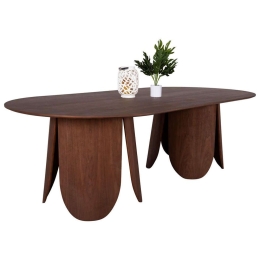 Τραπέζι Οβάλ Denty HM9611.02 240x120x75cm Walnut-Oak Mdf